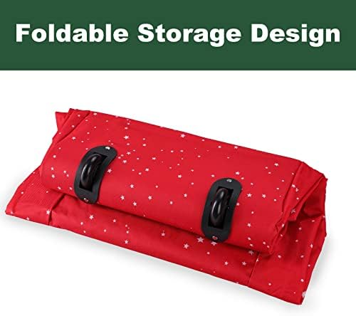 Surblue Christmas Tree Storage Bag - Fits Up to 6 ft. Tall Artificial Disassembled Trees, Durable Handles & Sleek Dual Zipper - Premium Large Holiday Xmas Bag Made of Tear Proof 600D Oxford (Red) - Image 6