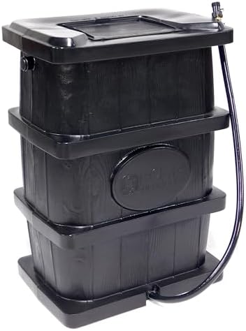 FCMP Outdoor Slim Line Design Rain Barrel, 45 Gallon, Black - Image 3