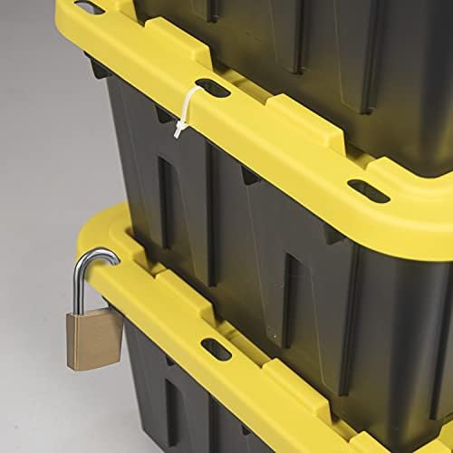 CX Heavy Duty 12-Gallon Stackable Plastic Storage Bins with Lids, 4 Pack - Image 5