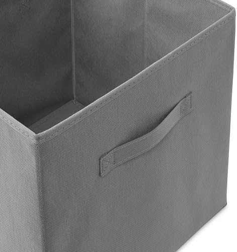 Casafield Set of 12 Collapsible Fabric Cube Storage Bins, Gray - 13" Foldable Cloth Baskets for Shelves, Cubby Organizers & More - Image 3