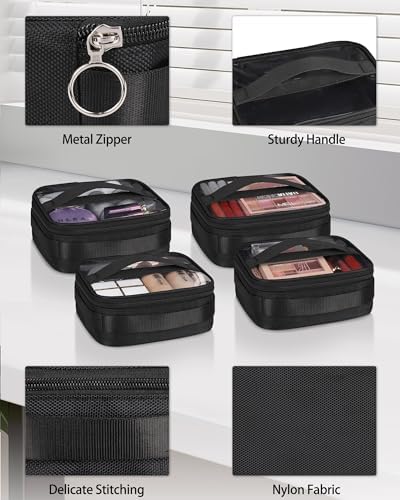 NAONAYA Makeup Brush Bag Extra Large Makeup Brush Case with 4 small bags Professional Makeup Artist Brush Holder Stand Up Organizer for Travel with Adjustable Dividers and Shoulder Strap - Image 2