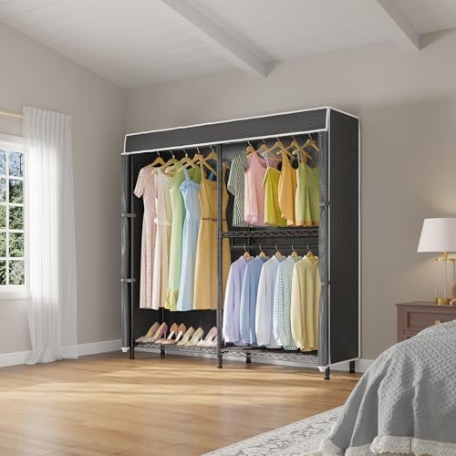 VIPEK V4C Garment Rack with Cover Clothing Rack Heavy Duty Portable Closet - Image 2