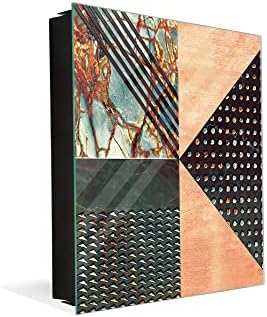 Concept Crystal 50 Keys Cabinet with Decorative Front Panel and Glass White Board KN06: Textures and Tiles 2 Series by ConceptCrystal