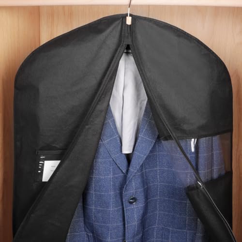 KEEGH 40 inch Suit Cover Bags for Men, Black Garment Bags (Set of 20) - Image 4