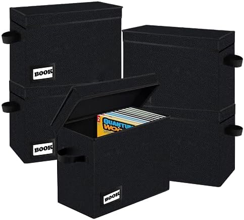 5 Pack Collection Comic Book Storage Boxes, Protector Organizer 15.8" X 7.8" X 11.8" Collapsible Short Box Holds 160-180 Comic Book Heavy Duty Bin Container Holder Shelf by YNSZAS