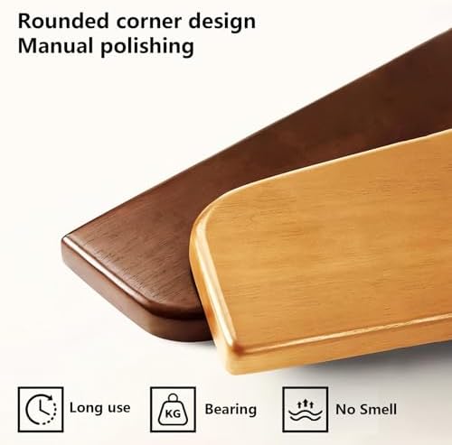 Paint Wood Wall Mounted Coat RackHooks Piano Key Hangers Natural Solid Wood Hanger Non-Woven Fabric Clothes Hangers for Closet, Kitchen, Bedroom, Bathroom, Entryway（Shelf+Beech 4 Hooks） - Image 4