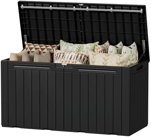 Devoko 100 Gallon Outdoor Storage Box, Waterproof Deck Box Lockable by DEVOKO