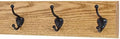 PegandRail Oak Wall Mounted Coat Rack with Bronze Hooks 4.5" Ultra Wide (Golden Oak, 15" x 4.5" with 3 Hooks) by PEG+AND+RAIL