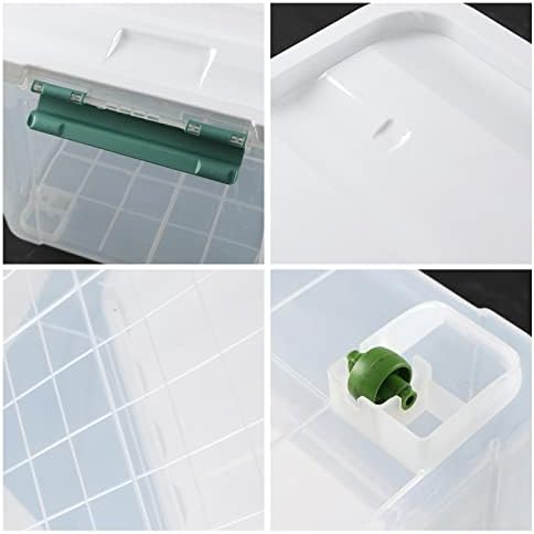 85 Qt Clear Plastic Storage Bins with Lids, 4 Pack Wheeled Boxes - Image 3