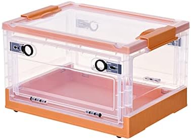 Ergocar Foldable Storage Boxes, Large Plastic Storage Boxes with Lid, Stackable Organiser, Wardrobe Storage Organiser, Grocery Storage, for Bedroom, Wardrobe, Office, Garage by Ergocar