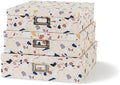 Soul & Lane - Cardboard Storage Boxes with Lids, Set of 3, Terrazzo by SoulLane