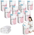 10PCS No Pump Vacuum Storage Bags, No Pump Large Vacuum Storage Compression Bags, Thick Airtight Reusable Organizer for Clothes Comforters Travel Moving Closet Storage (L) by Unknown