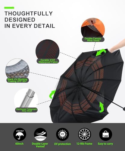 Hvac Umbrella with Magnetic Base & Clamp, Outdoor Work Umbrella - Image 6