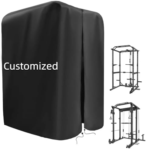 47"-110"W Squat Rack Cover with Waterproof Zipper for Gym Equipment by Guisong