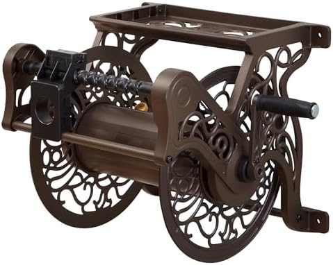 Liberty Garden 707-P Decorative Wall Mount Hose Reel with Plastic Guide, Bronze - Image 2