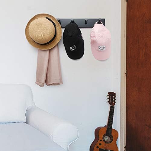 WEBI Coat Rack Wall Mounted,16" Hole to Hole,Coat Hanger Wall Mount with 5 Hooks for Hanging Coats,Hook Rack Peg Rail for Hats,Jacket,Clothes,Towels,Black,2 Packs - Image 4