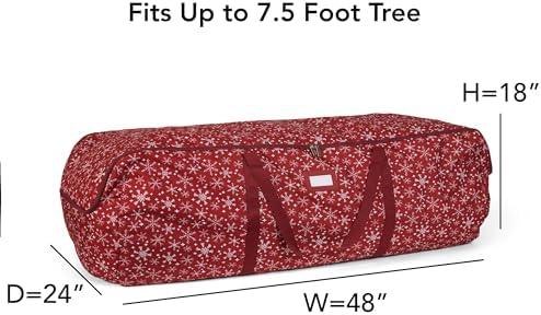 Covermates Christmas Tree Storage Bag, Red Snowflake - Image 3