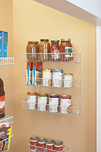ClosetMaid 3-Tier Hanging Wall Mounted Metal Rack for Spices, Shelf Storage, Pantry Organization, Laundry, Kitchen, Bathroom, White, 8022 (Pack of 2) - Image 2