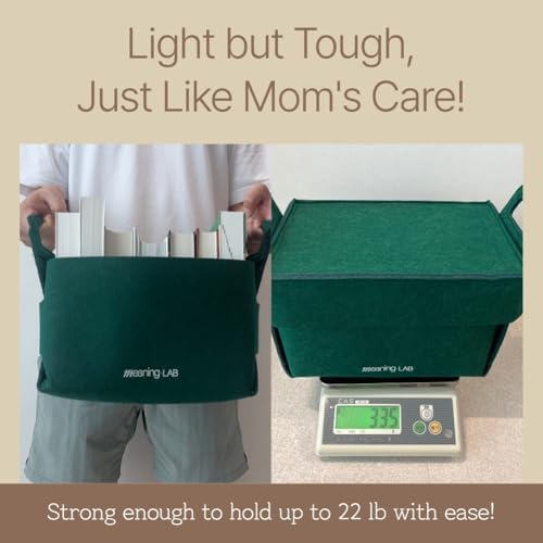 meaningLAB 3 Assorted Sizes Collapsible Felt Storage Box - 2in1 Function with Lid - Versatile Felt Storage Bins for Closet, Cube Organizer, Makeup & Basket (Gray) - Image 6