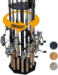 Rush Creek Creations 16-Rod Round Fishing Rod Holder for Garage, Tackle Box by RushCreekCreations