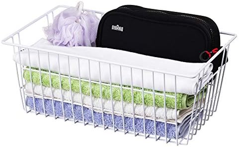 SANNO 14" Freezer Baskets Wire Storage Baskets for Organizing Pantry Organization Bins Cabinets - Metal Basket Kitchen, Laundry, Garage, Fridge, Bathroom Countertop Organizer - Image 5