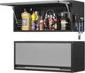 Garage Wall Cabinet, 13.8" H Metal Wall Cabinet with Up-Flip Door by Yoonkool