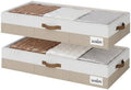 StorageWorks 6 Inch Low Profile Under Bed Storage Containers with Clear Lid by StorageWorks