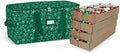 Covermates Keepsakes Adjustable Ornament Storage Bag – Heavy-Duty Polyester, Padded Dividers & FlexGrid Trays – Protective Holiday Ornament Organizer with Handles & Label Window, Green Snowflake by Covermates
