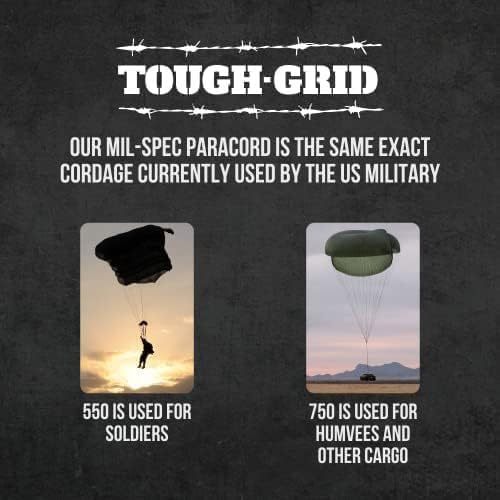 TOUGH-GRID 750 Paracord, 100% Nylon, Made in USA, Type IV Mil-Spec Cord - Image 3