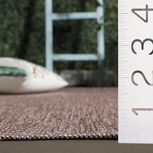 SAFAVIEH Washable Rug Outdoor Courtyard Collection - 7'10" Square, Natural & Black, Non-Shedding & Easy Cleaning, Ideal for Patio, Backyard, Mudroom (CY8521-37312) - Image 4