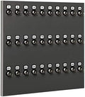 Key Rack Key Holder #30MNS, 30 Bolted Metal Numbered Hook with Hidden Hangers (30 Sets of Tag & Ring Included) - Made in USA by StandCompany