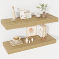 Acovy 30 Inch Floating Shelves, 12" Deep Floating Shelf Wall Mounted, 30" Wall Shelves, Rustic Deep Bookshelf, Extra Deeper & Thicker Display Shelves for Bedroom, Living Room, Oak, Set of 2 by Acovy