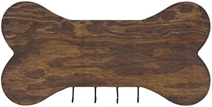 Rooms Organized Personalized Live Love Bark Wall Mounted Dog Bone Pet Leash Rack,Dog Collar Holder New Home Decor Gift Ideas and 4 Hooks 16" L x 8" H 2.5." deep (Walnut Stain) - Image 3