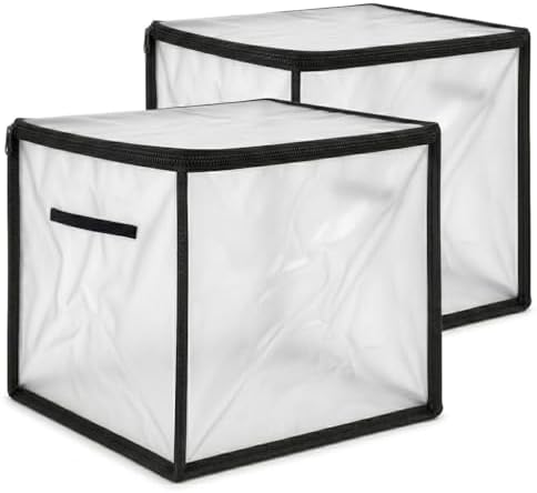 2-Pack Frosted PVC Storage Bags, 24"L x 18"W x 22"H by Wulbesin