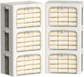 FHSQX 6 Pack Clothes Storage Bins with Metal Frame 100L Foldable Storage Bins for Clothes Linen Fabric Storage Box with Clear Window (Lvory White, 23.6x16.5x15.7inch(100L)) by FHSQX