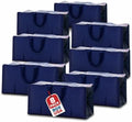 PACKING BAGS 8-Pack XL Moving Bags with Strong Handles & Zippers, Blue by BOXUSA