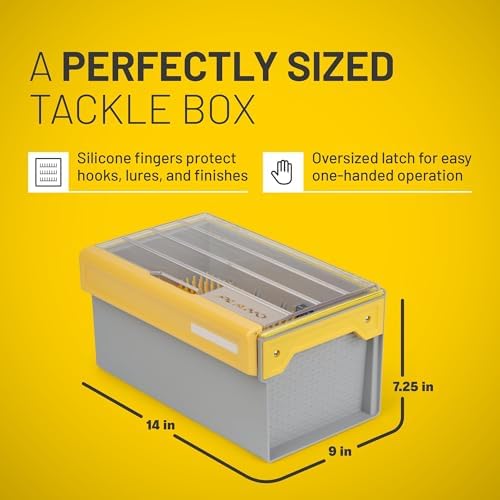 Plano Edge Master Crankbait XL Tackle Storage | Premium Tackle Organization with Rust Prevention, Clear/Yellow - Image 5