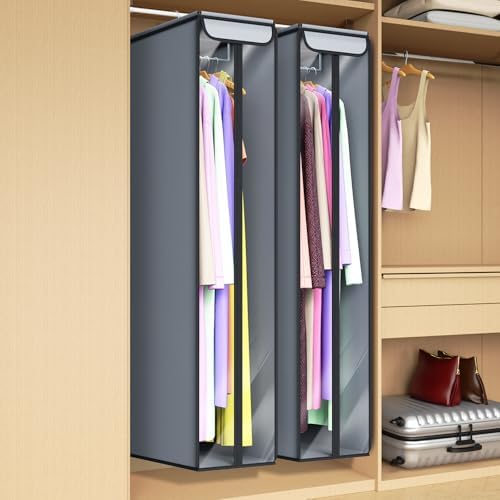 Univivi Garment Bags for Hanging Clothes, Large Dress Bag 60 In, 2 PCS - Image 2