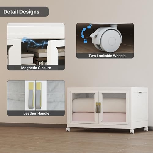 UAMFURI Stackable Storage Bins with Lids, 180QT Extra Large Storage Cabinet - Image 4