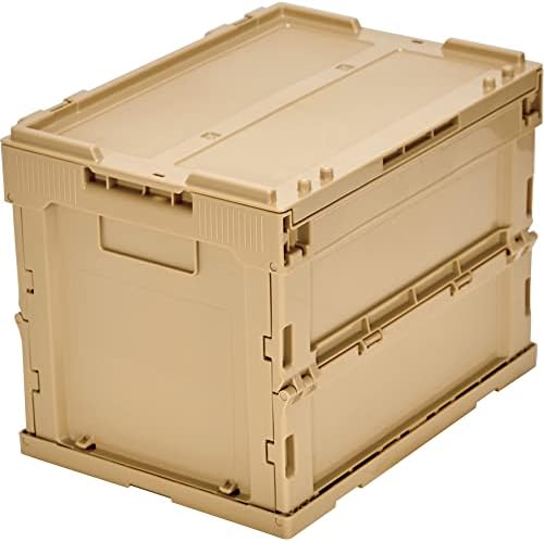 TRUSCO TR-SC20-LS Alpha Folding Container with Lid, 6.3 gal (20 L), LS Color, Storage Box by Trusco