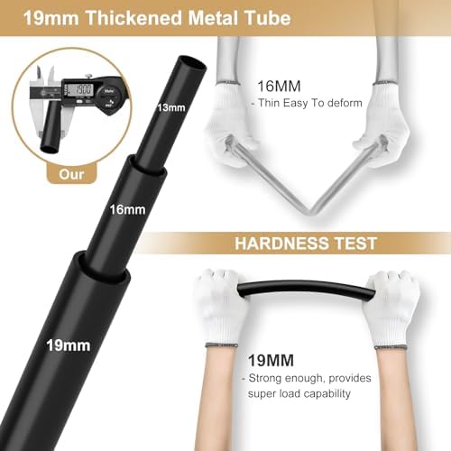 VTRIN Portable Closet for Hanging Clothes 52 Inch Wide Portable Wardrobe Closet with Cover, 6 Storage Shelves and 3 Hanging Rod, Diameter 19mm Metal Pipe, Sturdy Closet for Bedroom, Black - Image 5