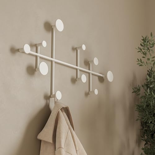 Kazai. 'Sval' Wall Wardrobe | Minimalist Coat Hook Design from Berlin | Modern Metal Wall-Mounted Coat Rack/Hooks | White - Image 3