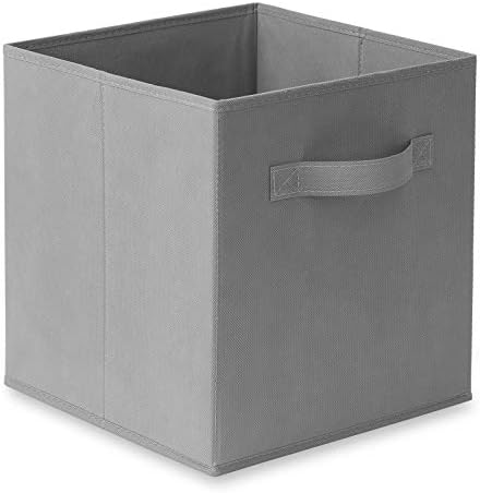 Casafield Set of 12 Collapsible Fabric Cube Storage Bins, Gray - 11" Foldable Cloth Baskets for Shelves, Cubby Organizers & More - Image 2
