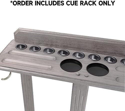 GSE Floor Stand Billiard Pool Cue Racks Only, Hold 10 Cues, Brushed Grey - Image 4