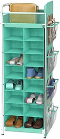 Simple Houseware 16 Cube Shoe Stand Tower Rack 8 Tier, Turquoise by SimpleHouseware
