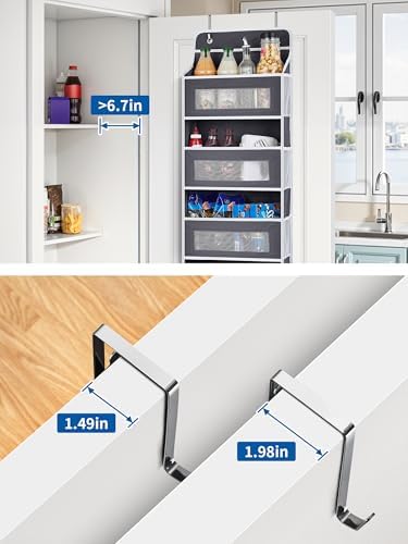 JARLINK Over The Door Organizer, 5 Shelf Hanging Organizer w/ 5 Pockets - Image 3