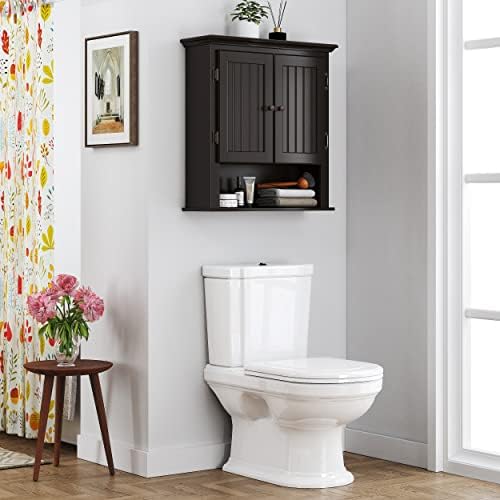 UTEX Medicine Cabinet, Bathroom Storage Cabinet Wall Mounted, Espresso - Image 4
