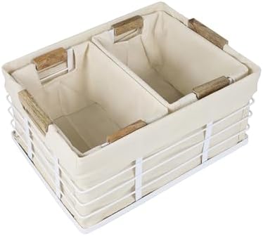 happimess Callan 3-Piece Industrial Wire Nesting Baskets 15", White - Image 5