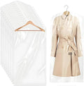 10 Pcs Long Plastic Clothes Covers, 60 * 150cm Clear Clothes Bags Hanging,Dress Bag,Garment Bags Dress Bags Covers Long,Dust-proof Garment Protector Covers for Clothes Shirt Suit Jacket Suit Sweater by GOEDEKE