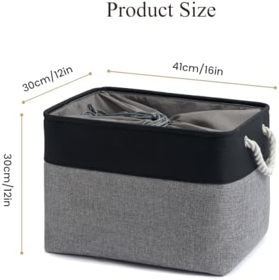 16x12x12 In Foldable Fabric Large Storage Bins with Handle 3 Pack - Image 4